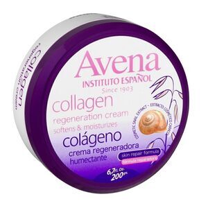 Avena Collagen Regeneration Cream, Softens and Moisturizes, White, 6.7 Fo Jar